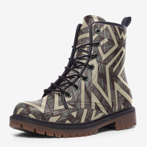 Tribal Geometric Trendy Leather Boots - Image 3