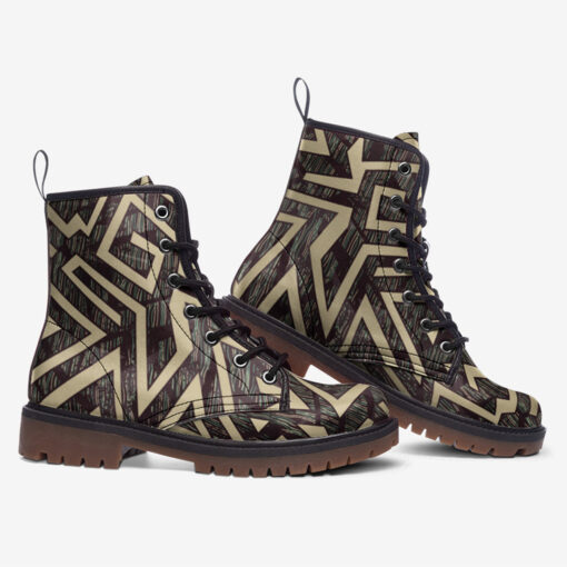 Tribal Geometric Trendy Leather Boots