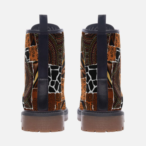 Ethnic African Boho Tribal Art Trendy Leather Boots - Image 4