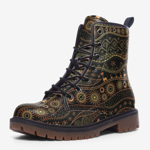 African Ethnic Tribal Trendy Leather Boots - Image 3