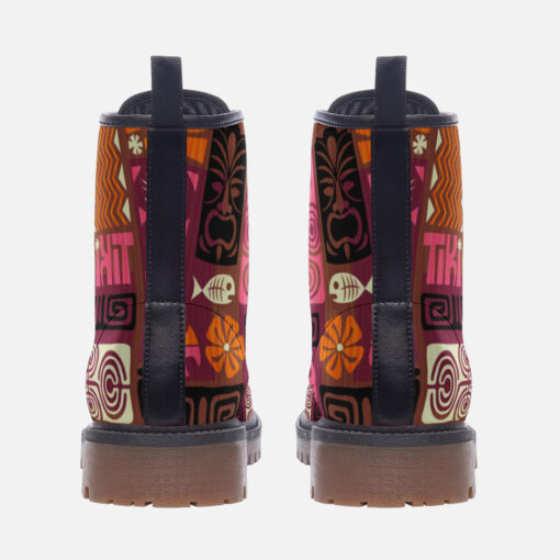 Exotic Tiki Scrapbook Trendy Leather Boots - Image 4