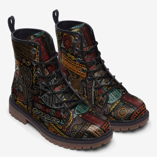 Ethnic Polynesian Ornament Trendy Leather Boots - Image 2