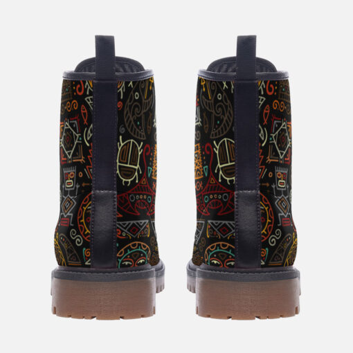 Ethnic Polynesian Ornament Trendy Leather Boots - Image 4