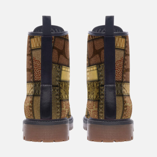 Patchwork Safari Trendy Leather Boots - Image 4