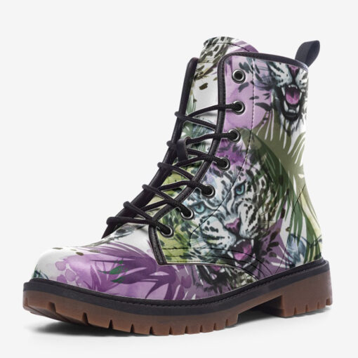 Leopards Exotic Tropical Trendy Leather Boots - Image 3