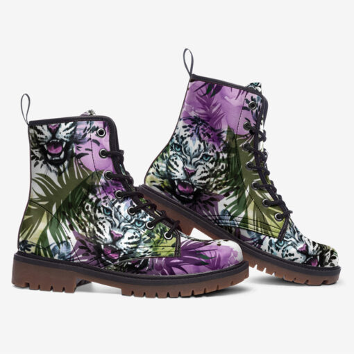 Leopards Exotic Tropical Trendy Leather Boots