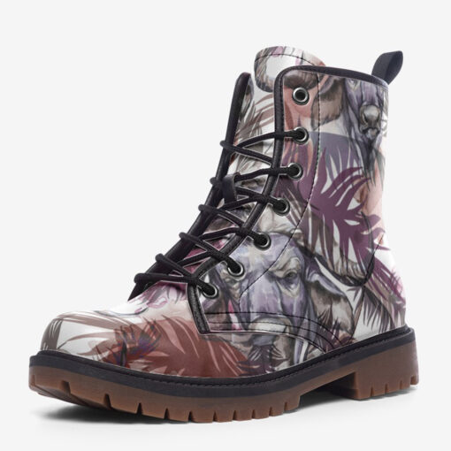 Buffaloes Exotic Tropical Trendy Leather Boots - Image 3