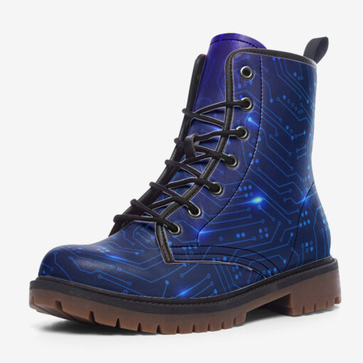 Futuristic Hi-tech Board Trendy Leather Boots - Image 3