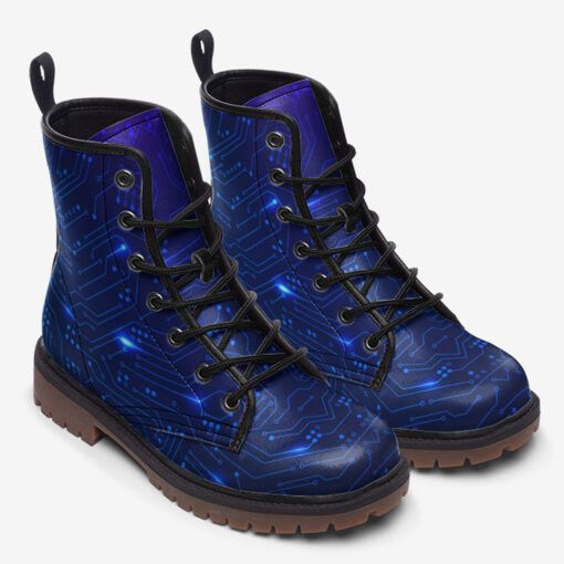 Futuristic Hi-tech Board Trendy Leather Boots - Image 2