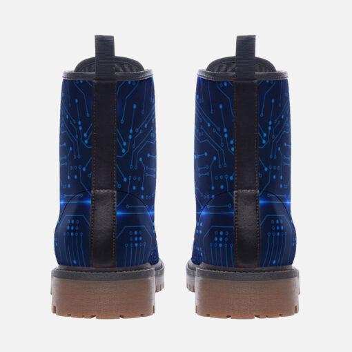 Futuristic Hi-tech Board Trendy Leather Boots - Image 4