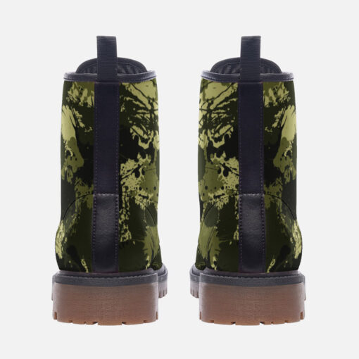 Ink Paint Splashes Camouflage Trendy Leather Boots - Image 4