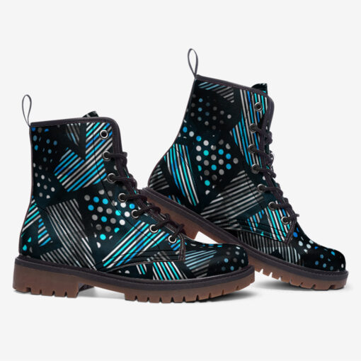 Abstract Cloth Geometric Trendy Leather Boots