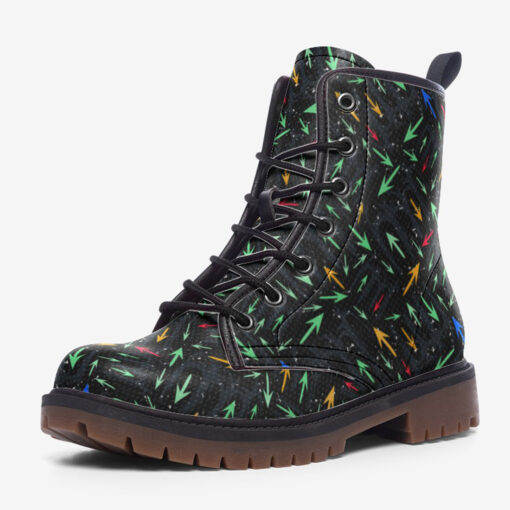 Colorful Arrows Trendy Leather Boots - Image 3