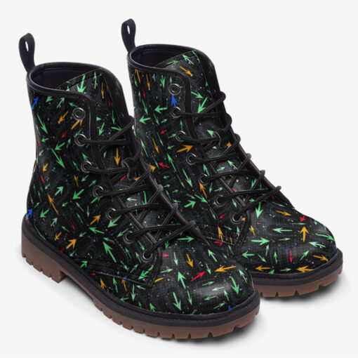 Colorful Arrows Trendy Leather Boots - Image 2