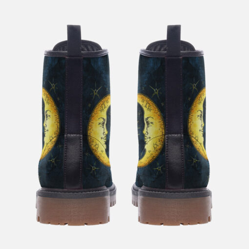 Antique Sun Crescent Moon Trendy Leather Boots - Image 4