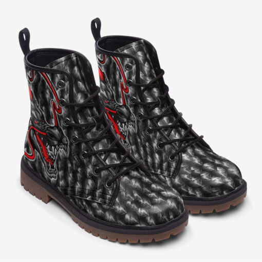 Fantasy Dragon Head Trendy Leather Boots - Image 2