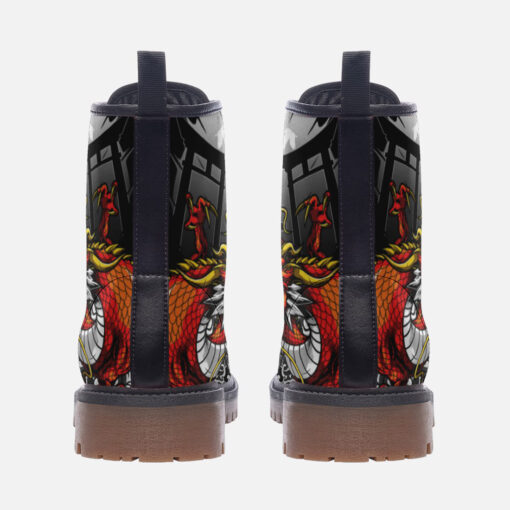 Bloody Dragon Art Trendy Leather Boots - Image 4