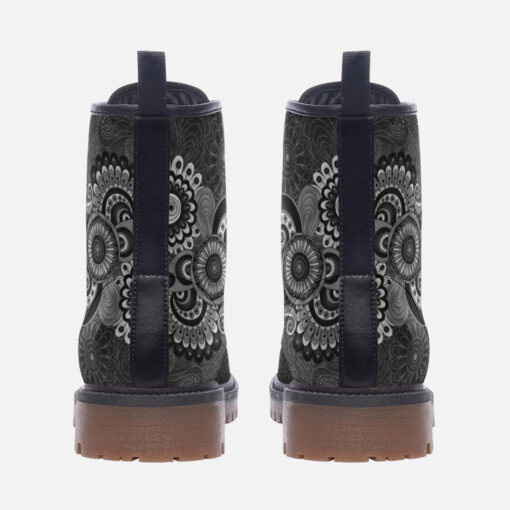 Henna Paisley Mehndi Trendy Leather Boots - Image 4