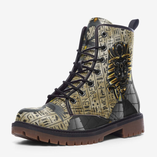 Ancient Egyptian Pyramid Trendy Leather Boots - Image 3