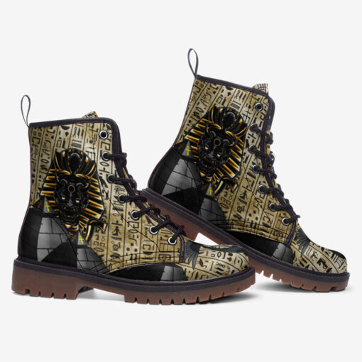 Ancient Egyptian Pyramid Trendy Leather Boots