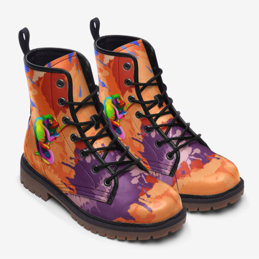 Multicolored Chameleon Trendy Leather Boots - Image 2