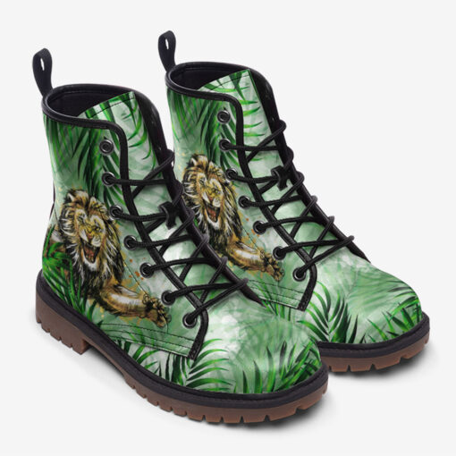 Lion Jumping from Jungle Trendy Leather Boots - Image 2