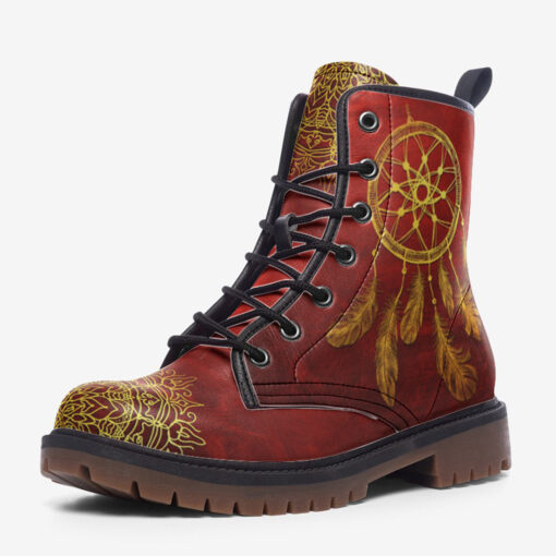 Dream Catcher Mandala Trendy Leather Boots - Image 3