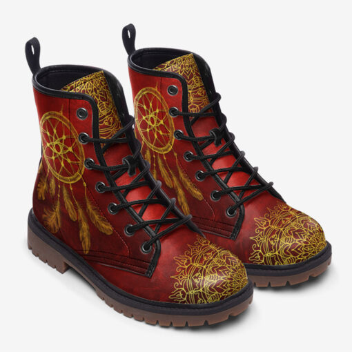 Dream Catcher Mandala Trendy Leather Boots - Image 2