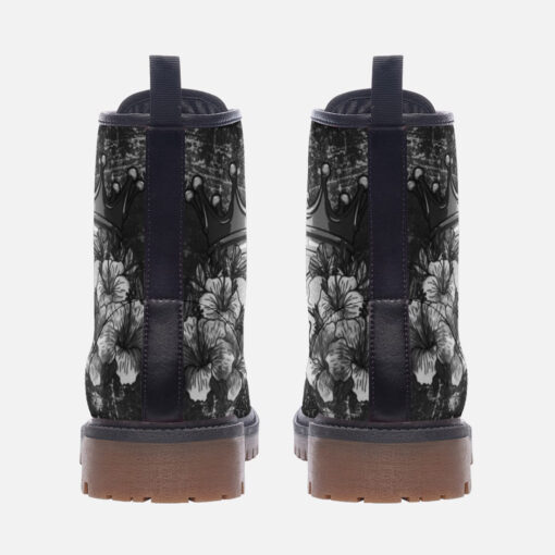 Skull with Crown Trendy Leather Boots - Image 4