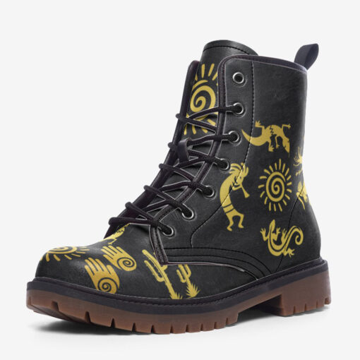 Kokopelli Figures Trendy Leather Boots - Image 3