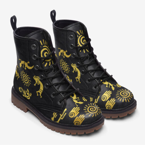 Kokopelli Figures Trendy Leather Boots - Image 2