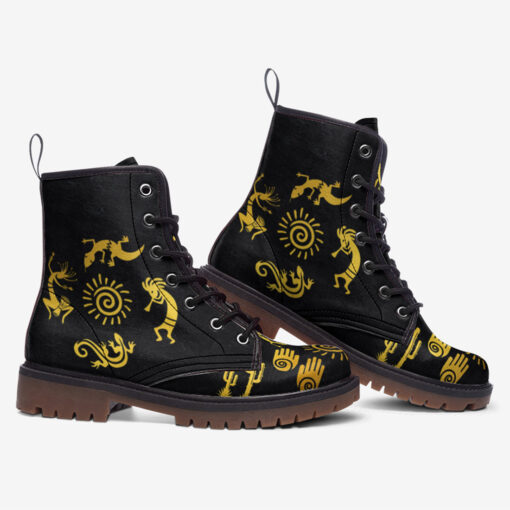 Kokopelli Figures Trendy Leather Boots