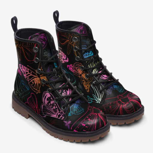 Colorful Butterflies Trendy Leather Boots - Image 2