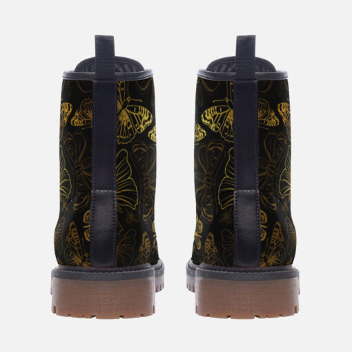 Golden Butterflies Trendy Leather Boots - Image 4