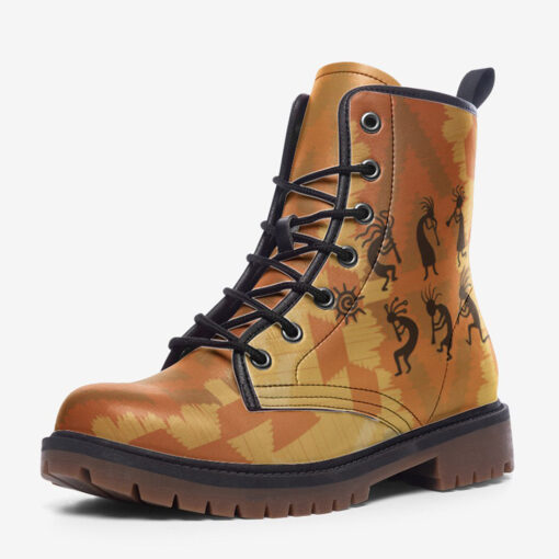 Kokopelli Figures Trendy Leather Boots - Image 3