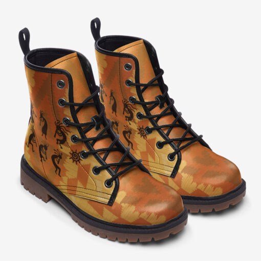 Kokopelli Figures Trendy Leather Boots - Image 2