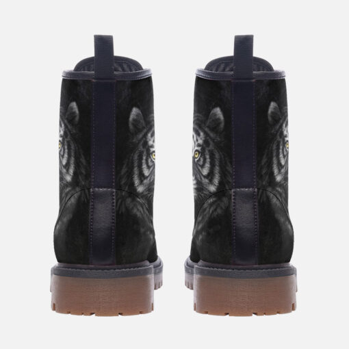 Tiger Head Portrait Trendy Leather Boots - Image 4