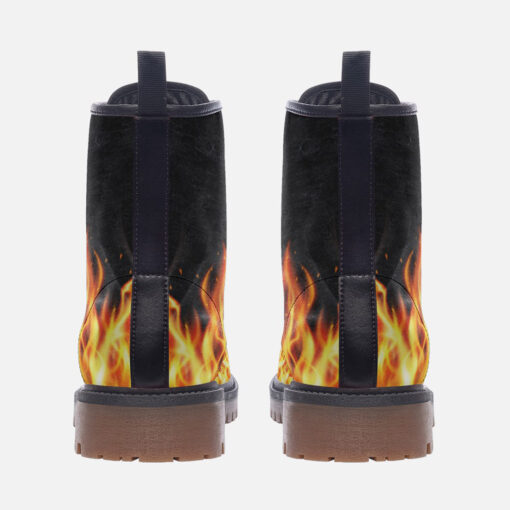 Fire Smoke Trendy Leather Boots - Image 4