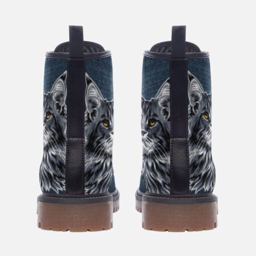 Maine Coon Cat Trendy Leather Boots - Image 4