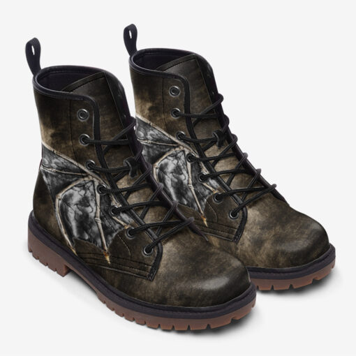 Realistic Dragon Wings Trendy Leather Boots - Image 2