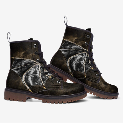 Realistic Dragon Wings Trendy Leather Boots