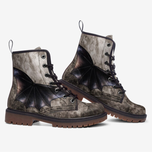 Daemon Bat Wings Trendy Leather Boots