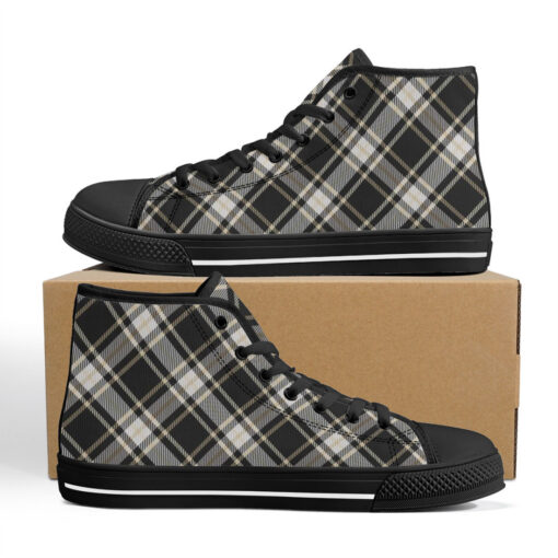 Stripe Square Background High-Top Shoes