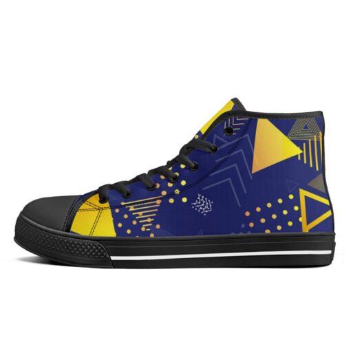 Colorful Modern Art High-Top Shoes - Image 4