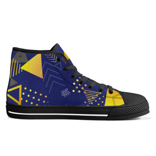 Colorful Modern Art High-Top Shoes - Image 5