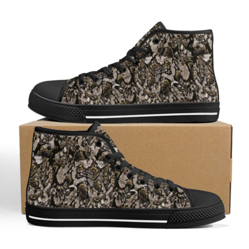 Snake Skin Ornament High-Top Shoes