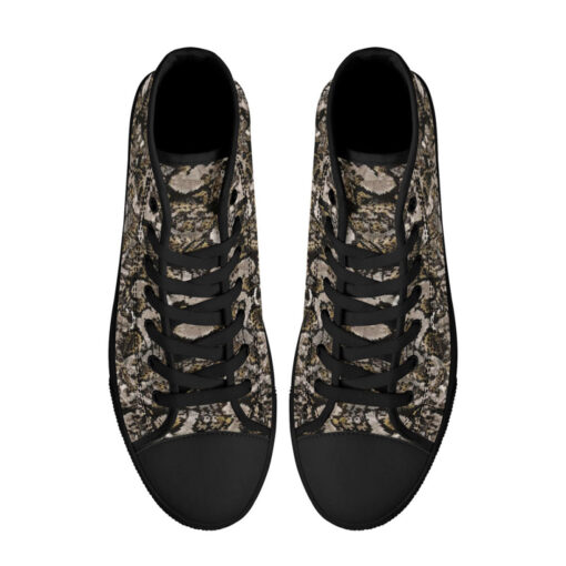 Snake Skin Ornament High-Top Shoes - Image 3