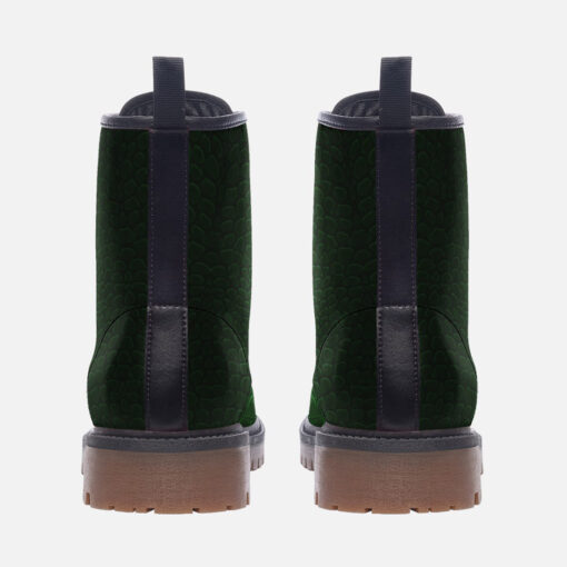 Green Alligator Pattern Trendy Leather Boots - Image 4