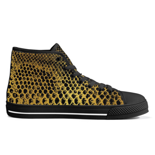 Golden Snake Scales Ornament High-Top Shoes - Image 5