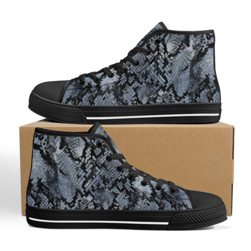 Snakeskin Texture High-Top Shoes